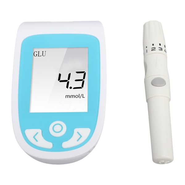 3 i 1 Blodsukkermåler Automatisk Sugning Præcis 0,8ul LCD Display Kolesterol Urinsyre Måler til Mænd Kvinder