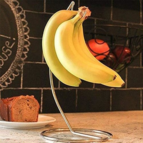 Stål Banan Tre Stativ Drue Henger Stativ Frukt Visning Oppbevaring Krok