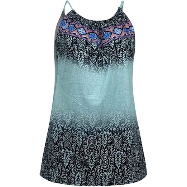 Kvinders Sommerkjole Spaghetti Stropper Floral, XL