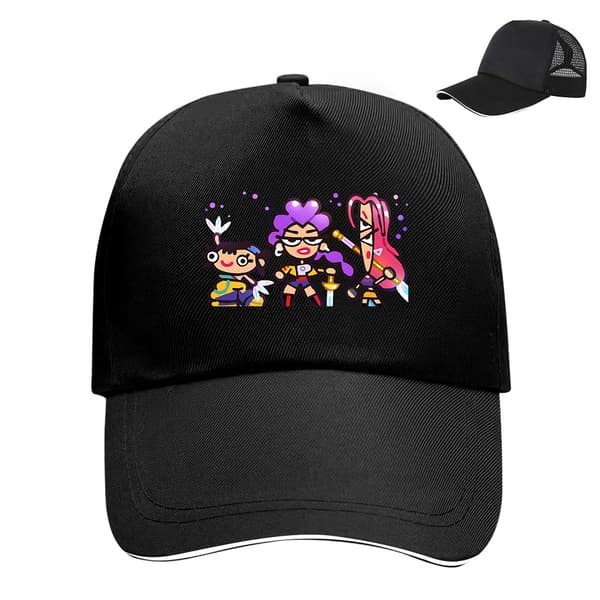 Witcher Girls Kpop Logo Justerbar Baseballcaps med Borrelåsstropp og Pustende Mesh White-E