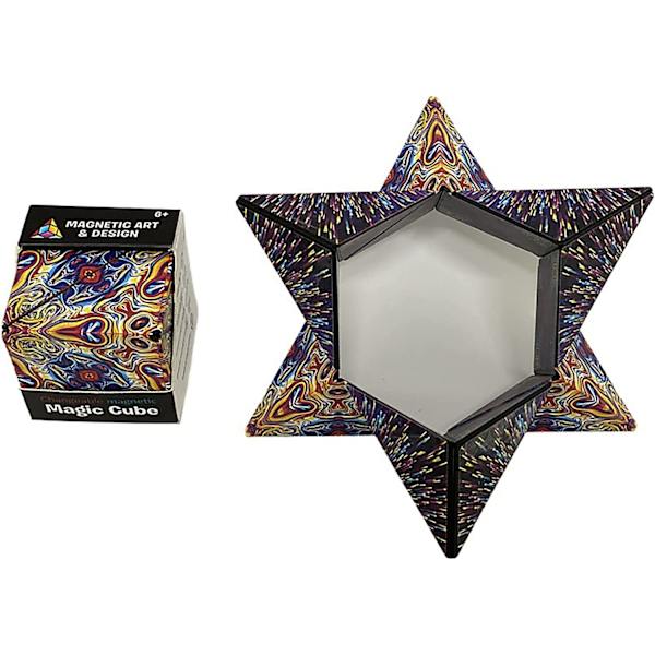 3D magisk kube, Infinity Flips magnetiske kuber 72 form Fidget leketøy for barn voksne Anti Stress form skiftende boks puslespill leker (Farge C)