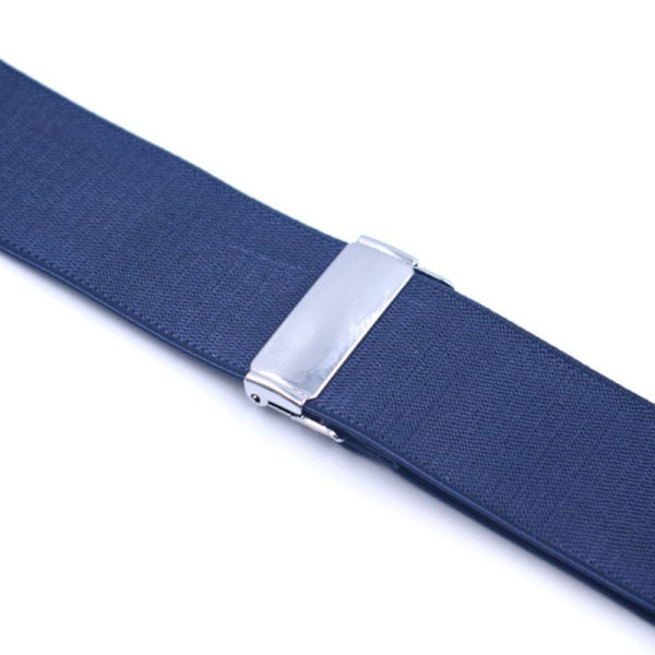 3,5 cm breda Y-formade hängslen för män Navy blue