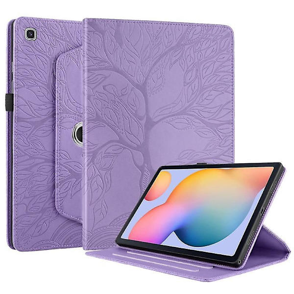 Nytt Samsung roterande fodral för Galaxy Tab S6 Lite 2022/2020 10,4 tum SM-P610/P613/P615/P619-360 Degr-WELLNGS Light purple