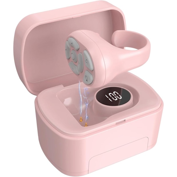 Bluetooth Fjernbetjening Sideskifter, Rul Ring Clicker til Nyt Kamera Videooptagelse Lukker Selfie-knap, Finger Fjernbetjening (Pink) Pink