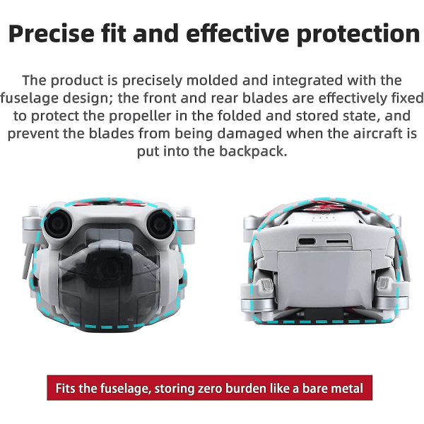 Propelholder til Dji Mini 3 Pro, Dji Mini 3 Pro Drone Propel Protector, blød propelstabilisator (farve: grå)