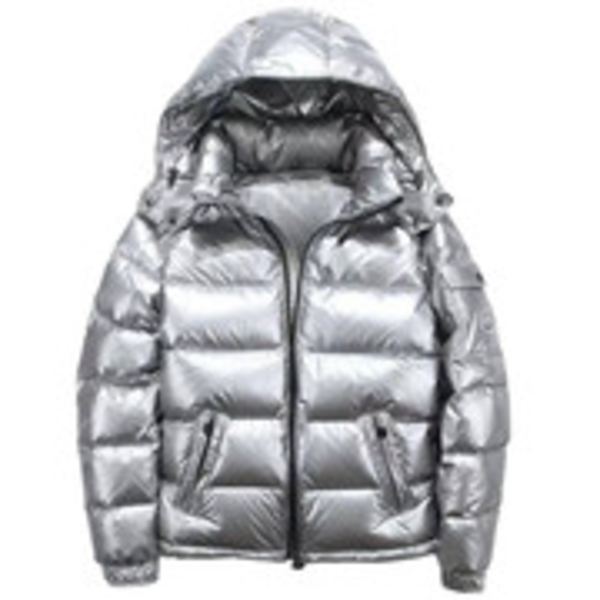 Herr Vinter Kort Blank Ståkrage Vattentät Huva Dunjacka Silver silver XL