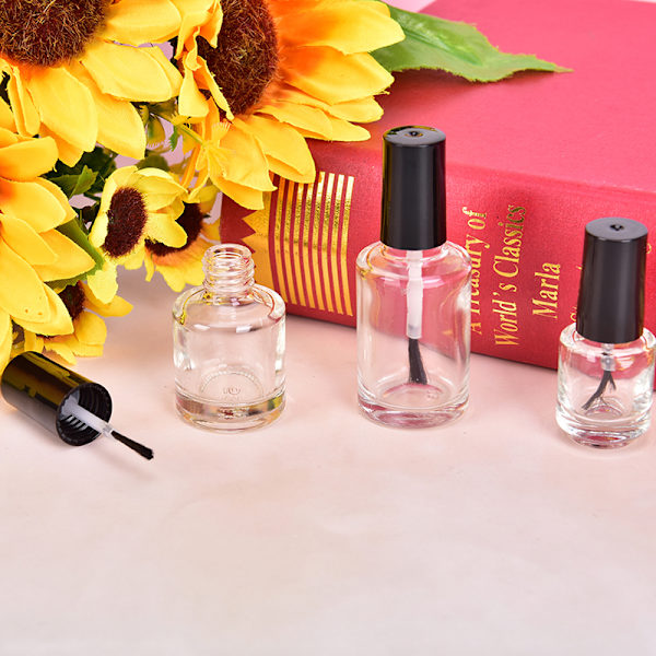 1 st 5/10/15 ml tom glas nagellack flaska med borste nagel O Transparent Transparent 10 ml