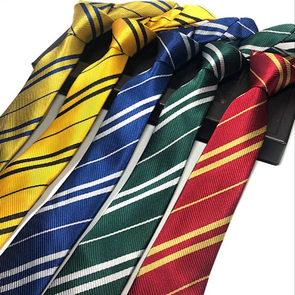 Harry Potter slips i collegestil för män, mode för studenter, randig slips Green