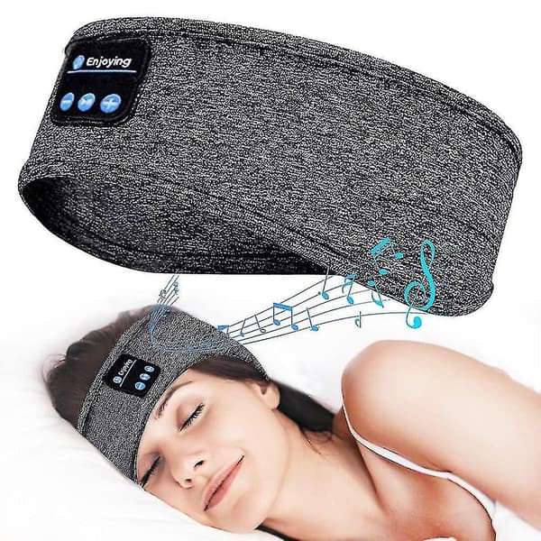 Uni睡眠用ヘッドバンド Bluetooth ヘッドセット スリープヘッドセット Bluetooth ヘッドスカーフ スポーツヘッドバンド ワイヤレス black
