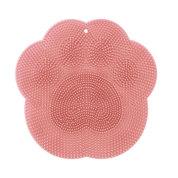 Cat Claw Form Present för dusch Väggmonterad TPR multifunktionell ryggskrubber (rosa)