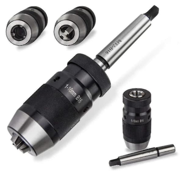 Borrfoder Nyckellöst Foder 1-16mm B16 Med Konisk Dorn Mk2 Utstötarflikar_xx