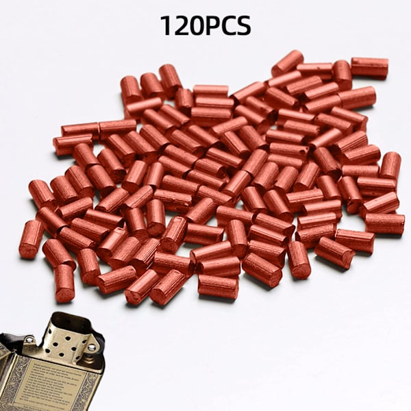 Lighter Flint, 120 stk. Lighter Flints Udskiftning Rød Universal Lighter Flints til Benzin Gas Væske Lightere