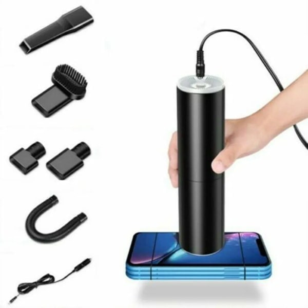 120W Käsikäyttöinen Auton ja Kotitalouden Imuri Kannettava Auton Imuri Märkä- ja Kuivaimuri (Musta)