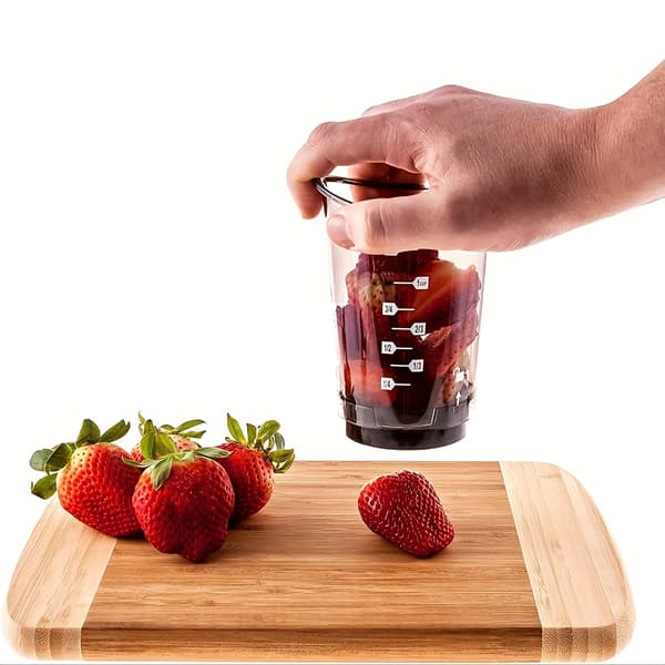 Multifunksjonell grønnsakskutter og -skiverkopp, alt-i-ett for å kutte, skive, terne og samle