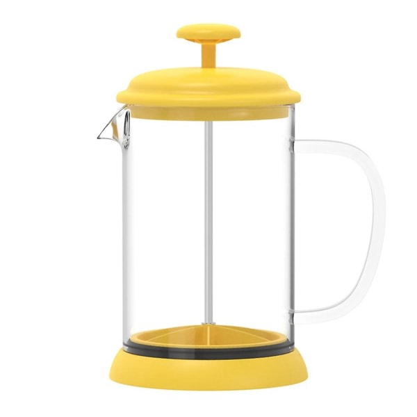 Rustfri stål tekande i glas Fransk kaffe Te Perkolator Filter Press Stempel 800ml manuel kaffe