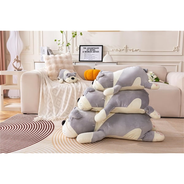 Plush Hund Stor Docka Söt Cartoon Mjuk Hund Stor Kudde Lång Kasta Sov Kudde Docka Leksak Brown