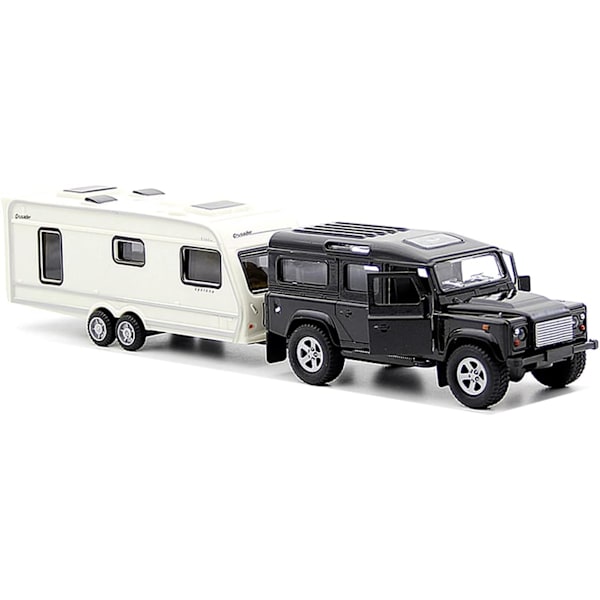 Leikkiautojen asuntoautopaketti: SUV-maasturi, perävaunu ja matkailuauto - Diecast-mallit pojille