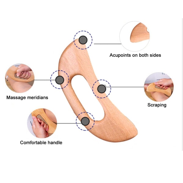 Trä terapi bok Gua sha massageverktyg