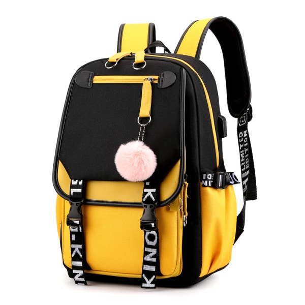 Ny stöldskyddsryggsäck för tonåringar med USB laddningsryggsäck Vattentät väska