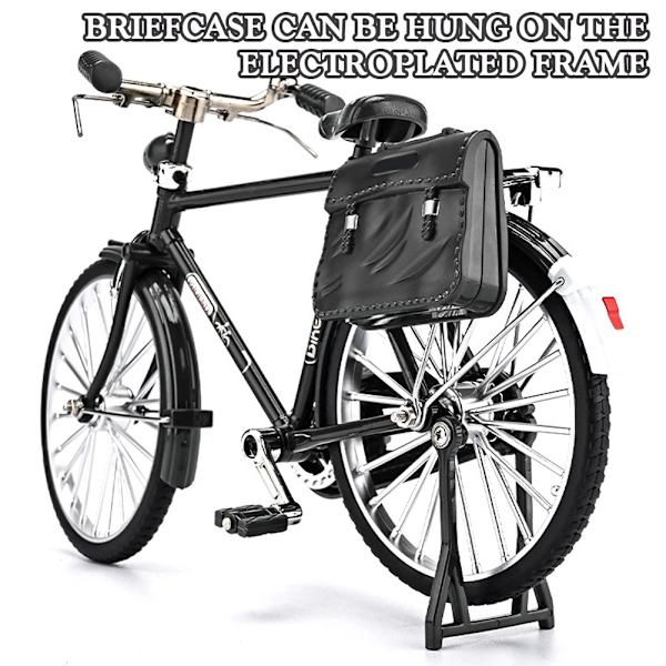 Retro cykelmodellkit, miniatyrmetallprydnad för konstsamling, leksaker för barn - Perfet Black (DIY)