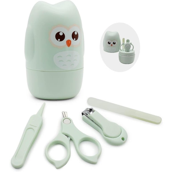 in 1 baby nail clipper - newborn manicure kit with cute case - safe for baby