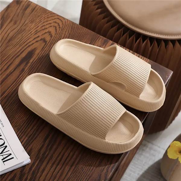 Damskor Super Mjuka Eva Tjocka Plattformtofflor, Minimalistiska Och Bekväma Inomhus Badrum Halksäkra