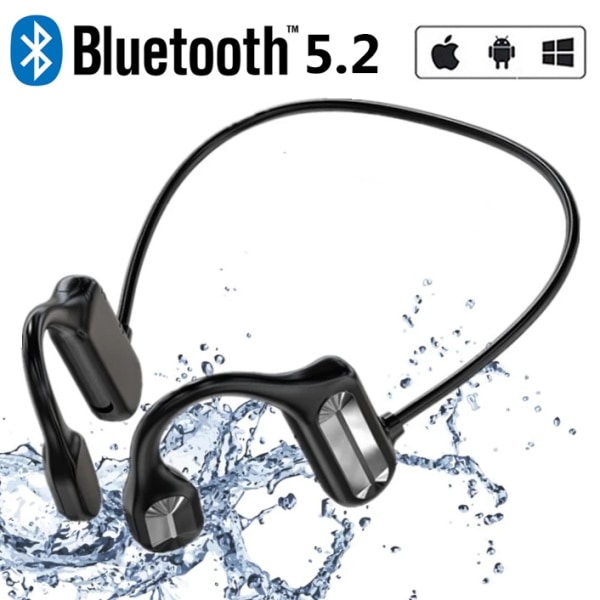 Hörlurar Smärtfria Open Ear Trådlös Bluetooth Vattentät Stereo Handsfree Bluetooth Black