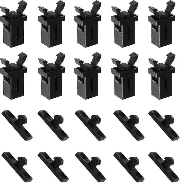 Black Plastic Latch for Trash Can, Compatible with Brabantia, 3-50L, 10-pack