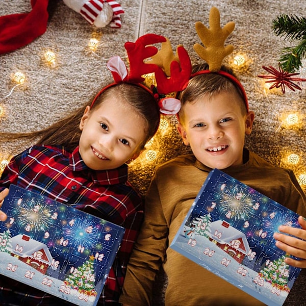 1:a Adventkalender 2024 Barn Vuxna Pussel Pojkar Flickor, 24 P