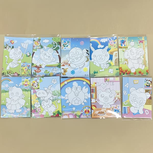 Hårsnoddar med seriefigurer - Set med elastiska hårband Animal B-10 sheets