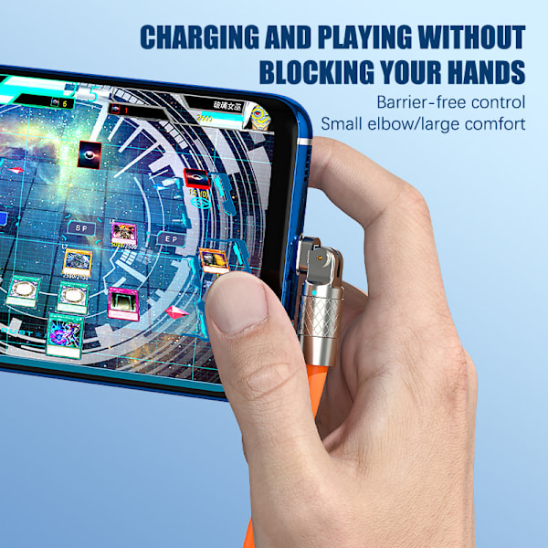120W 6A 180 asteen kierto Super Fast Charging Data Type-C -kaapeli oranssi Orange Lightning[1.5m]