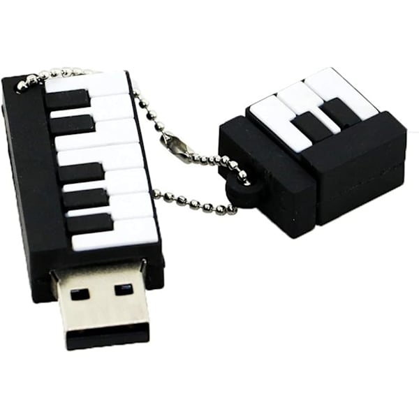 Pianoformad USB 2.0 Flash-enhet USB-disk Penndrive (svart, 64 GB)