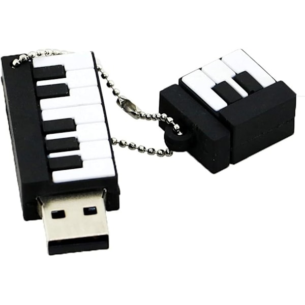 Pianoformet USB 2.0 Flashdrev USB Disk Pen Drive (sort, 64 GB)