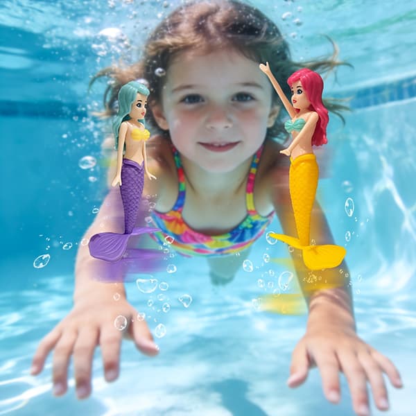 Multigåvor för barn till poolen 5 PCS Rotating Mermaid