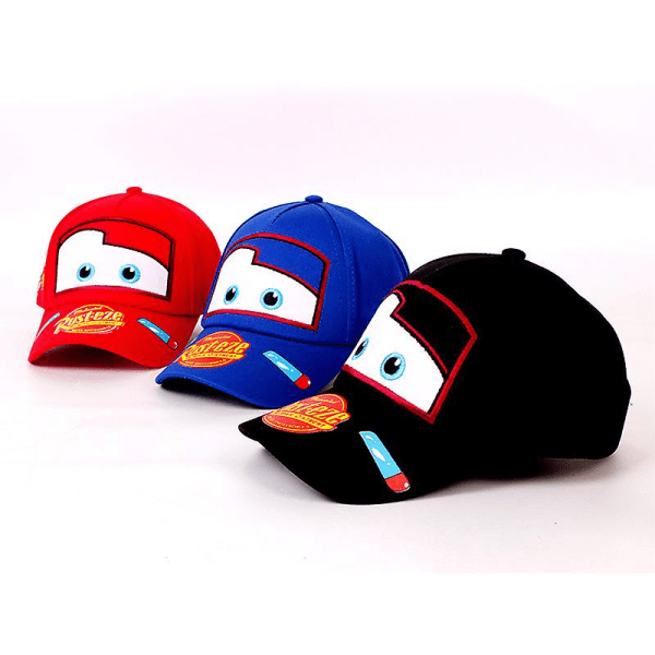 Bilar Cap Lightning Mcqueen Cap Barn Pojkar Flickor Unisex Barn Mössa Sommar Solskydd Utomhus Svart