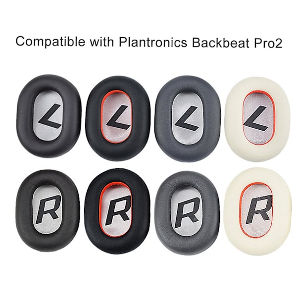 2 kpl korvapehmustetta Plantronics Backbeat Pro 2 -kuulokkeisiin (väri: musta)