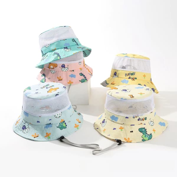 Babyhatt, tynn sommerstil, gutter og jenter, pustende netting Fruit Green 54