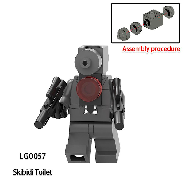 8 stk. Hot Skibidi Toilet Minifigur Samlet Mini Byggeklodser Actionfigurer Legetøj Børn Julegave