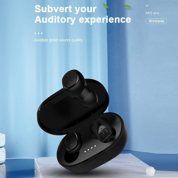 Nye øretelefoner A6S trådløs øretelefon Surround Sound Smart Touch-hovedtelefon Bluetooth Green