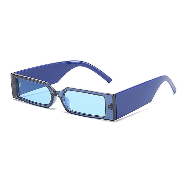 Solbriller Mote rektangulære solbriller Hip Hop Driver Fiske Reisebriller（Blå）
