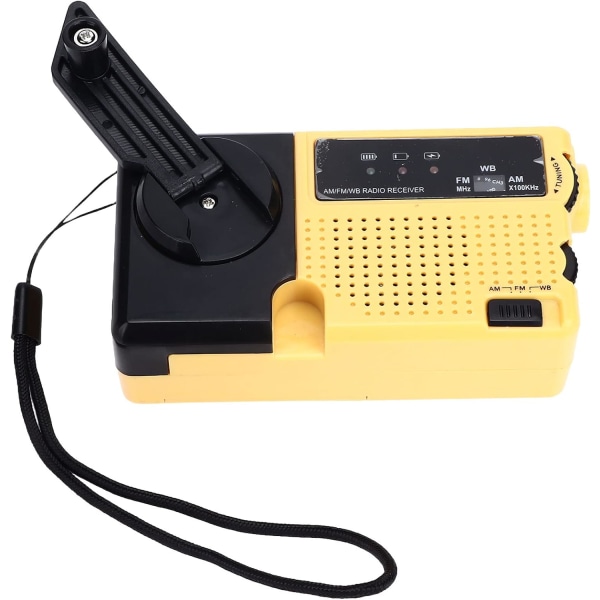 Handvevad ficklampa radio, bärbar utomhus nödradio för nödsituationer