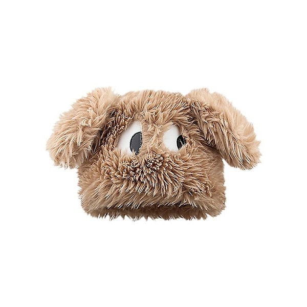 Söt tecknad rolig valp-mössa Kvinnors ögon Långa öron Tjocktröja mössa Höst och vinter Varm och kallskyddad plyschmössa beige beige One size