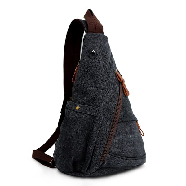 Retro brystveske skulderveske ryggsekk kvinner og menn liten skolesekk skuldersekk ryggsekk sportsbag for skole fritid reise forretninger jogging