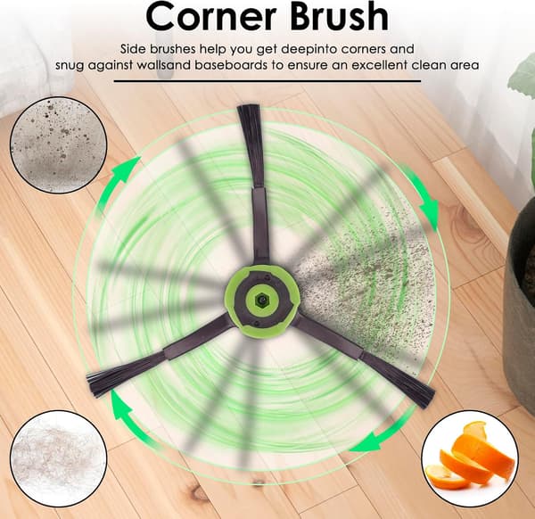 10 stk. reservedele kompatible med iRobot Roomba Combo j7 Combo j7+ Combo j9+ Combo 10 Max robotstøvsuger dobbelt gummirullebørste 2