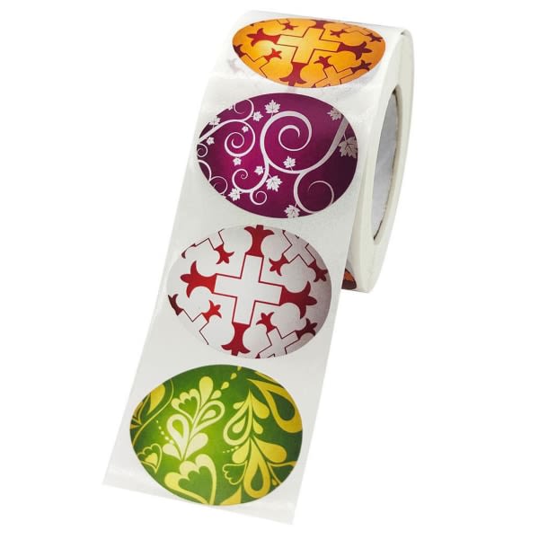500 stk glad påske klistermærker Søde æg selvklæbende segl etiket til påskefest Børn gaveindpakningspose dekoration