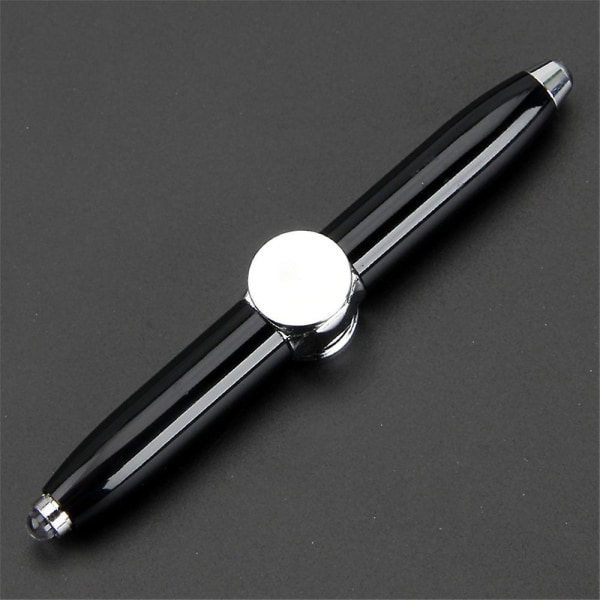 Led Pen Fidget Spinner Pen Stress Relief Toy Led Spinning Ball Pen Multicolor Bright black
