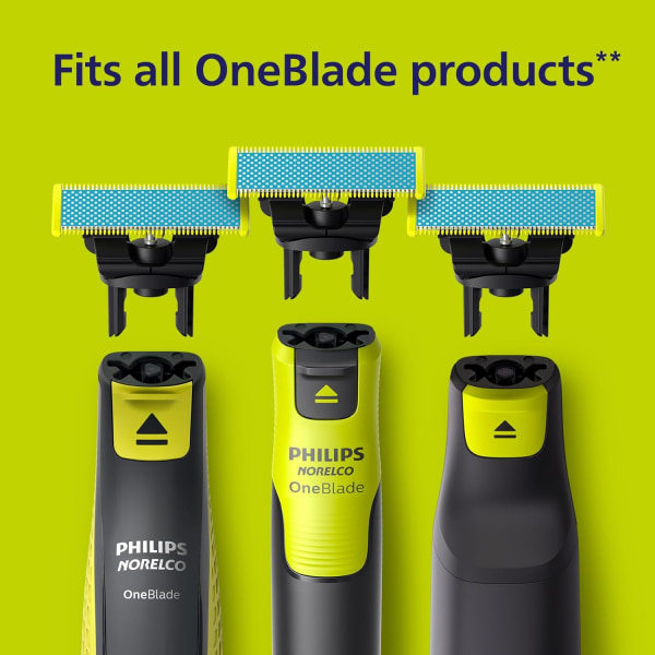 Reservedeler til barberblad Kompatibel med Philips Oneblade Reservedeler One Blade Pro Blades Men （Modell QP25XX QP26XX QP65XX ） Normal Blade Blue