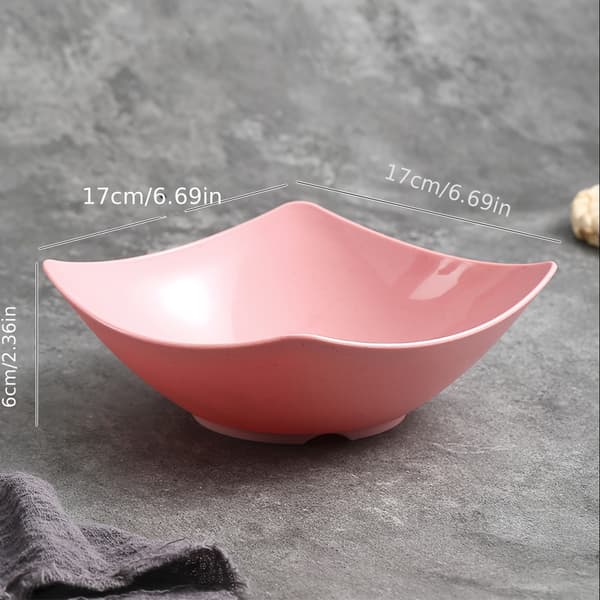 Skålset för sallad & popcorn, lättviktsplast, splittringsresistent, stapelbar Pink