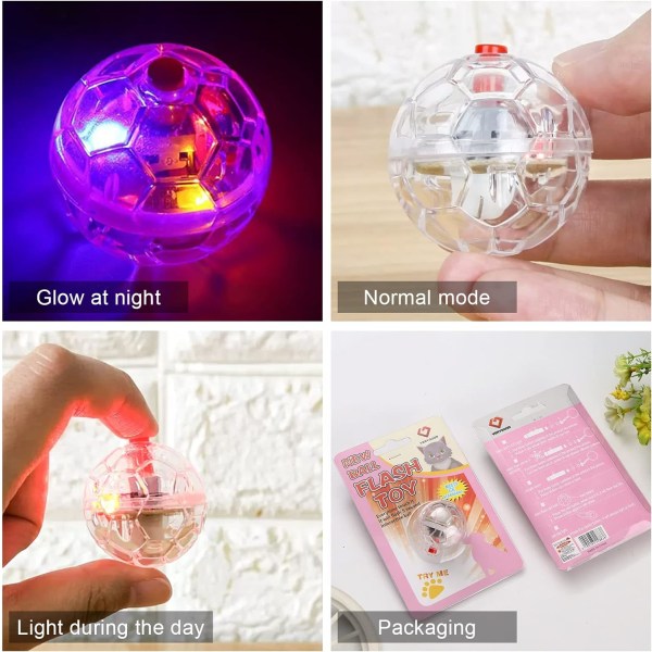 Bits Ghost Hunting Ball Luminous Motion Balls Equipment Interactive Cat Balls Pet Toys for Indoor Cats Dogs Chasing Exercise Entertainment Toy