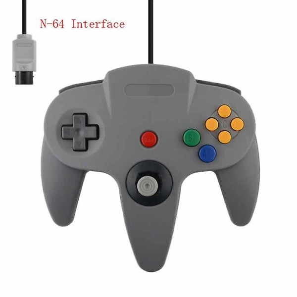 Kablet spillkontroll for Nintendo 64-vert N64-kontroller spillkontroll joystick for klassiske 64-konsollspill for Mac-datamaskin PC